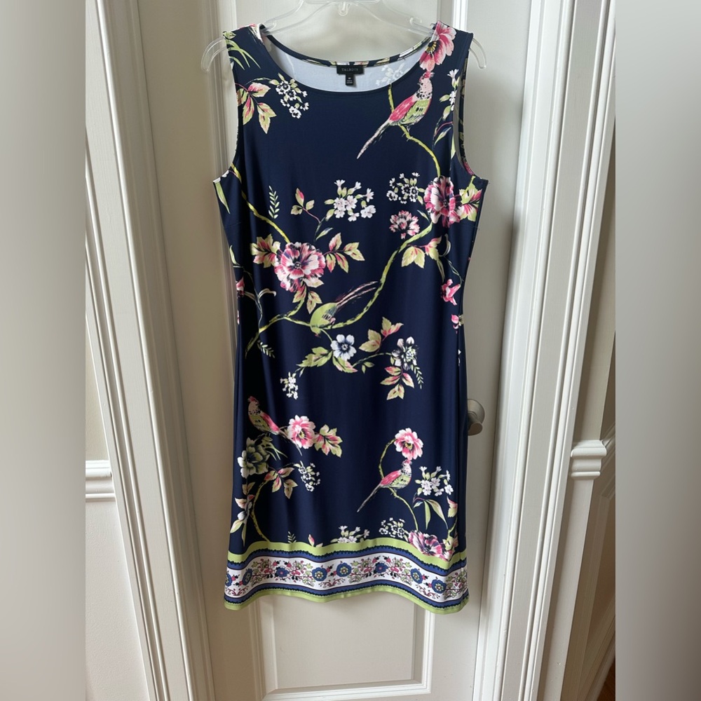 Talbots Floral Navy Dress